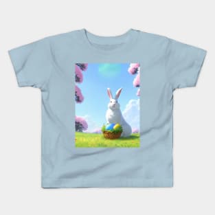 White Bunny-Easter Bunny Kids T-Shirt